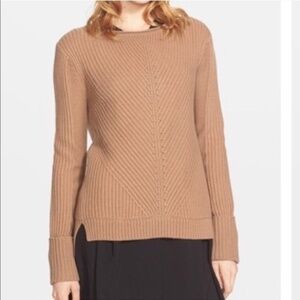 Vince camel colored wool and cashmere blend knit sweater size xxs